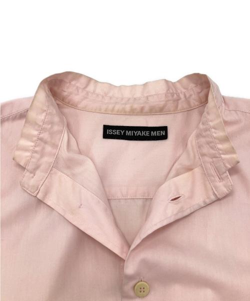ISSEY MIYAKE MEN（イッセイミヤケメン）ISSEY MIYAKE MEN (イッセイミヤケメン) バンドカラーシャツ ピンク サイズ:3の古着・服飾アイテム