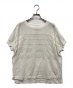 ARTISANアルチザン）の古着「スパンコール ボーダーニットプルオーバー」｜ホワイト