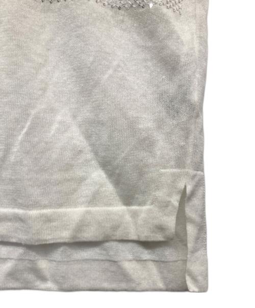 ARTISAN（アルチザン）ARTISAN (アルチザン) スパンコール ボーダーニットプルオーバー ホワイト サイズ:9 未使用品の古着・服飾アイテム