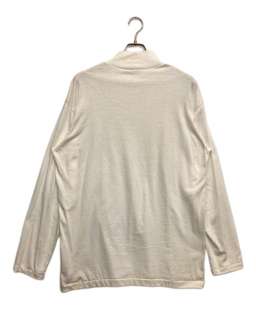 YOHJI YAMAMOTO（ヨウジヤマモト）YOHJI YAMAMOTO (ヨウジヤマモト) KUME.JP (クメ) タートルネックカットソー ホワイト サイズ:4の古着・服飾アイテム