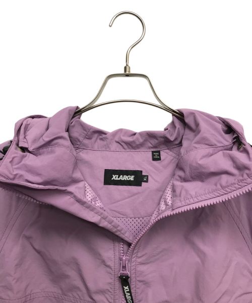 X-LARGE（エクストララージ）X-LARGE (エクストララージ) PULLOVER HOODED RAGLAN JACKET パープル サイズ:XLの古着・服飾アイテム
