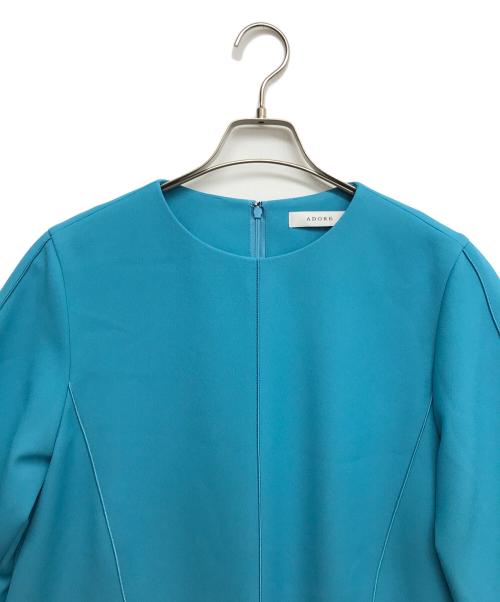 ADORE（アドーア）ADORE (アドーア) クリアボンディングワンピース ブルー サイズ:38の古着・服飾アイテム