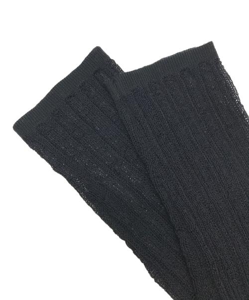 AEWEN MATOPH（イウエン マトフ）AEWEN MATOPH (イウエン マトフ) シルクトリム クルーネック リブニット ブラック サイズ:FREE 未使用品の古着・服飾アイテム