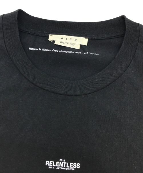 ALYX（アリクス）ALYX (アリクス) プリントTシャツ ブラック サイズ:Lの古着・服飾アイテム