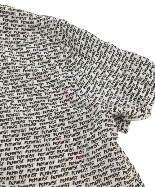 alice+olivia（アリスアンドオリビア）alice+olivia (アリスアンドオリビア) 総柄シルクシャツ ホワイト サイズ:XSの古着・服飾アイテム