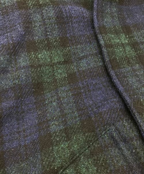 SUPREME（シュプリーム）Supreme (シュプリーム) Harris Tweed (ハリスツイード) Wool Fishtail Parka ブルー×グリーン サイズ:Mの古着・服飾アイテム