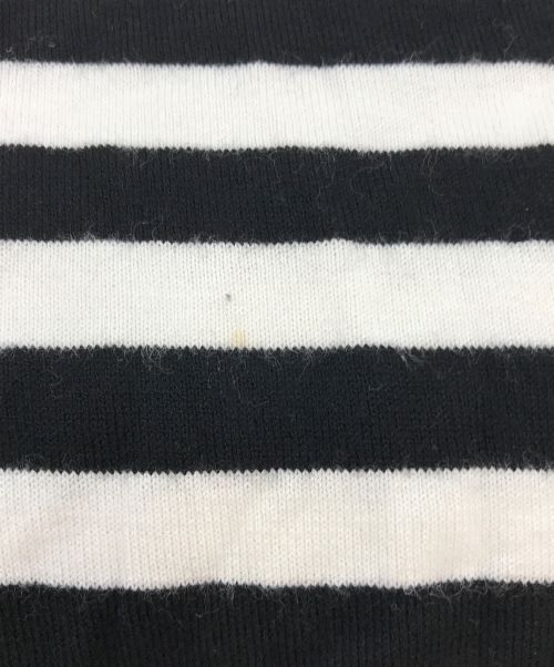MM6（エムエムシックス）MM6 (エムエムシックス) ボーダー変形ニット ホワイト×ブラック サイズ:Sの古着・服飾アイテム