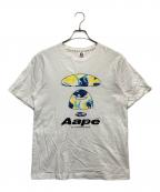 Aape BY A BATHING APEエーエイプ バイ アベイシングエイプ）の古着「プリントTシャツ」｜ホワイト