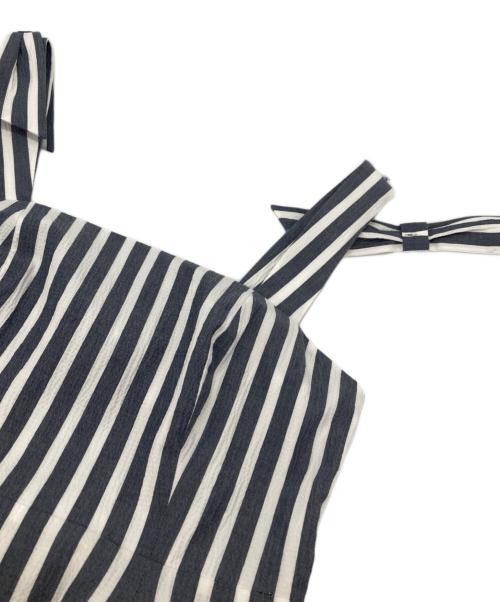 Kate Spade（ケイトスペード）Kate Spade (ケイトスペード) ストライプワンピース ネイビー サイズ:4の古着・服飾アイテム
