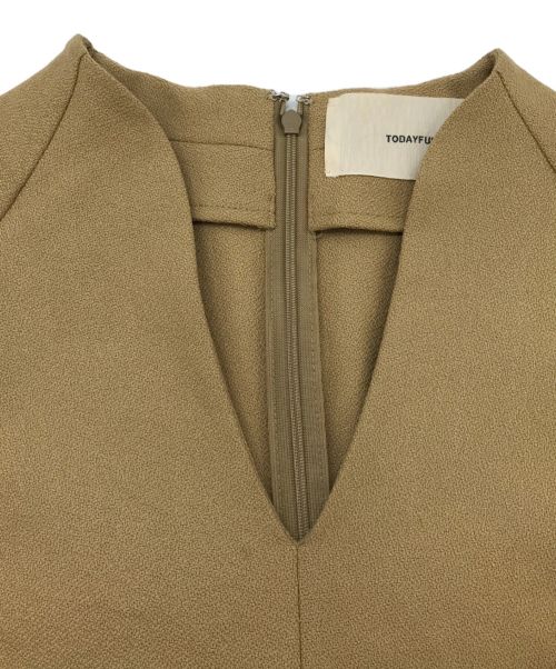 TODAYFUL（トゥデイフル）TODAYFUL (トゥデイフル) ジョーゼットラグランドレス ベージュ サイズ:36の古着・服飾アイテム