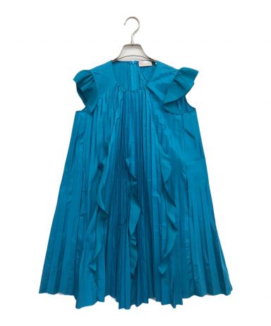 【美品】RED VALENTINO リボンタイ付 フレアワンピース ブルー 38 中古・古着通販】RED VALENTINO (レッドヴァレンティノ) プリーツ