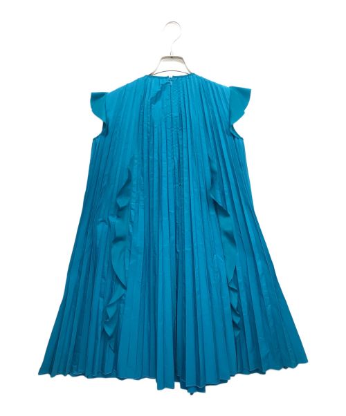 RED VALENTINO（レッドヴァレンティノ）RED VALENTINO (レッドヴァレンティノ) プリーツフレアワンピース ブルー サイズ:38の古着・服飾アイテム