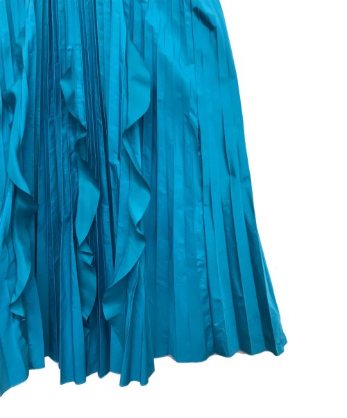 RED VALENTINO（レッドヴァレンティノ）RED VALENTINO (レッドヴァレンティノ) プリーツフレアワンピース ブルー サイズ:38の古着・服飾アイテム