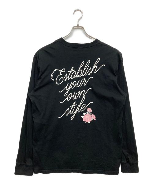 UNDERCOVER（アンダーカバー）UNDERCOVER (アンダーカバー) フラワー プリント ロング Tシャツ ブラック サイズ:4の古着・服飾アイテム