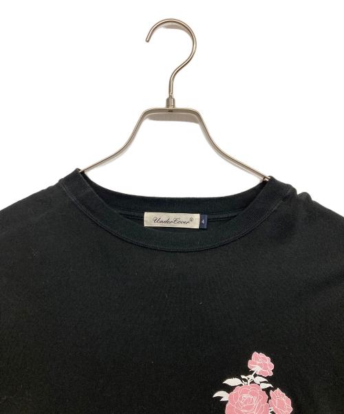 UNDERCOVER（アンダーカバー）UNDERCOVER (アンダーカバー) フラワー プリント ロング Tシャツ ブラック サイズ:4の古着・服飾アイテム