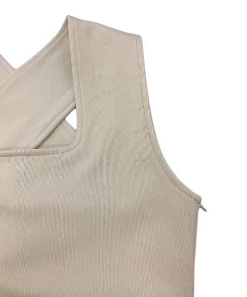 ESTNATION（エストネーション）ESTNATION (エストネーション) ジャージーノースリーブワンピース アイボリー サイズ:F 未使用品の古着・服飾アイテム