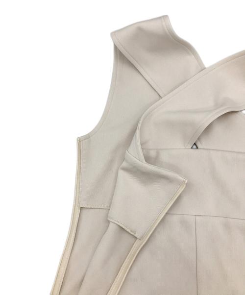 ESTNATION（エストネーション）ESTNATION (エストネーション) ジャージーノースリーブワンピース アイボリー サイズ:F 未使用品の古着・服飾アイテム