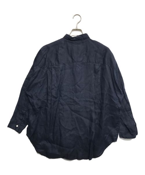 Spick and Span（スピック＆スパン）Spick and Span (スピックアンドスパン) リネンカシュクールビッグシャツ ネイビー サイズ:不明の古着・服飾アイテム