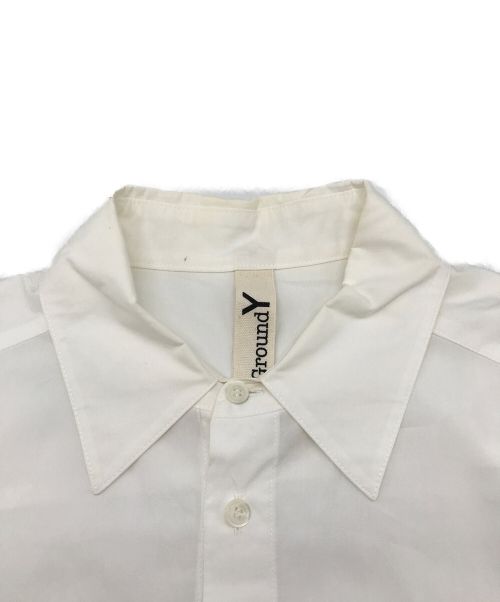 GROUND Y（グラウンドワイ）GROUND Y (グラウンドワイ) ブロードビッグシャツ ホワイト サイズ:1の古着・服飾アイテム