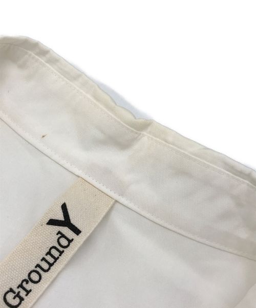 GROUND Y（グラウンドワイ）GROUND Y (グラウンドワイ) ブロードビッグシャツ ホワイト サイズ:1の古着・服飾アイテム