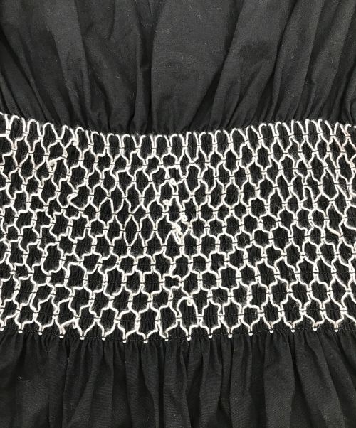 Kate Spade（ケイトスペード）Kate Spade (ケイトスペード) ポプリンVネックドレス ブラック サイズ:XSの古着・服飾アイテム