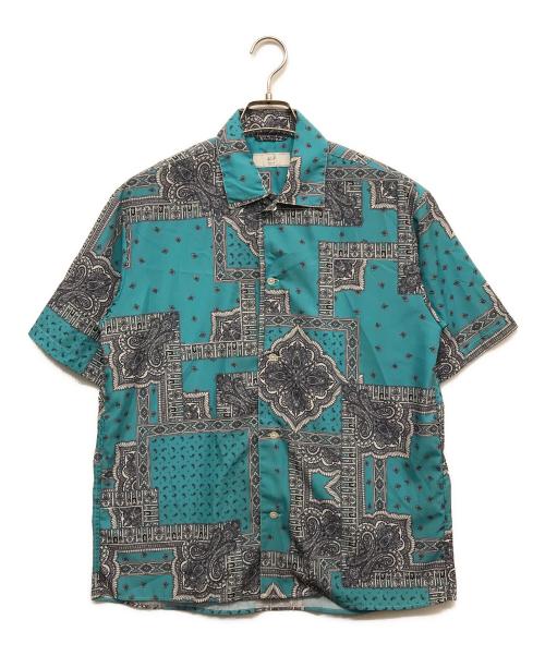 417 by EDIFICE（417 バイ エディフィス）417 by EDIFICE (417 バイ エディフィス) バンダナパターンシャツ ブルー サイズ:FREEの古着・服飾アイテム