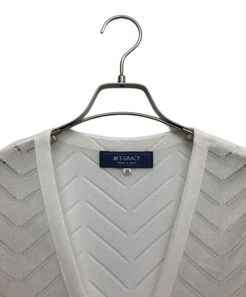 M'S GRACY（エムズグレイシー）M'S GRACY (エムズグレイシー) ロングカーディガン ホワイト サイズ:38の古着・服飾アイテム