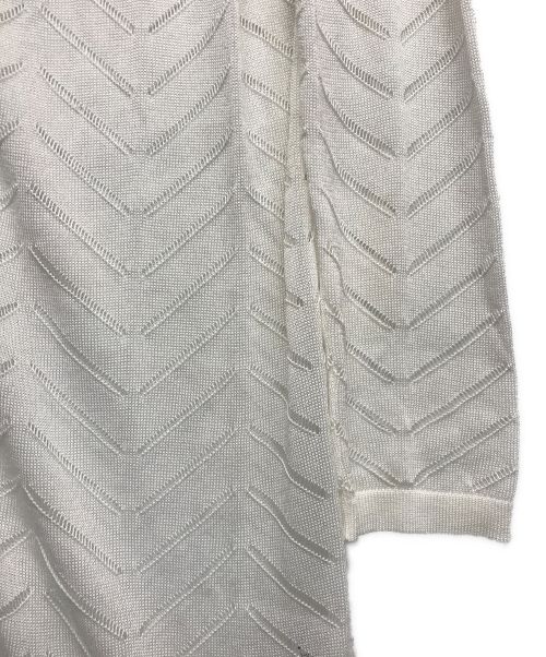 M'S GRACY（エムズグレイシー）M'S GRACY (エムズグレイシー) ロングカーディガン ホワイト サイズ:38の古着・服飾アイテム