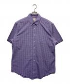 BROOKS BROTHERSブルックスブラザーズ）の古着「半袖チェックシャツ」｜パープル