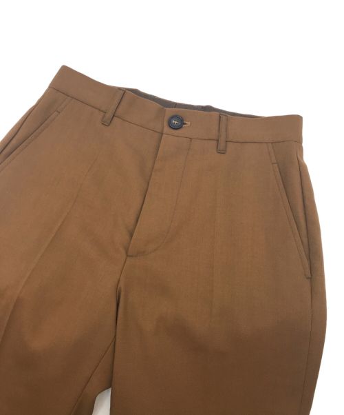 MARNI（マルニ）MARNI (マルニ) トロピカルウール センタープレス テーパードパンツ ブラウン サイズ:44の古着・服飾アイテム