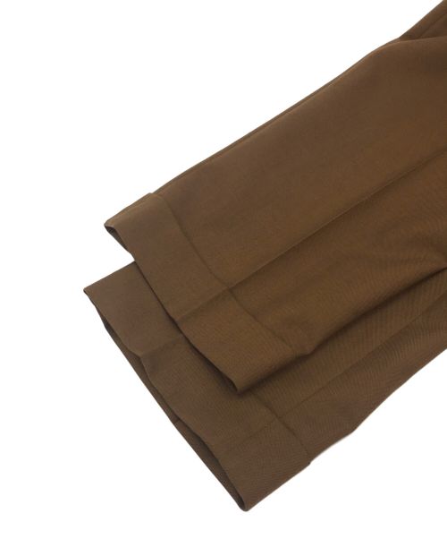 MARNI（マルニ）MARNI (マルニ) トロピカルウール センタープレス テーパードパンツ ブラウン サイズ:44の古着・服飾アイテム