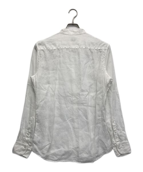 Bagutta（バグッタ）BAGUTTA (バグッタ) ウォッシュドリネンソリッドバンドカラーシャツ ホワイト サイズ:Mの古着・服飾アイテム