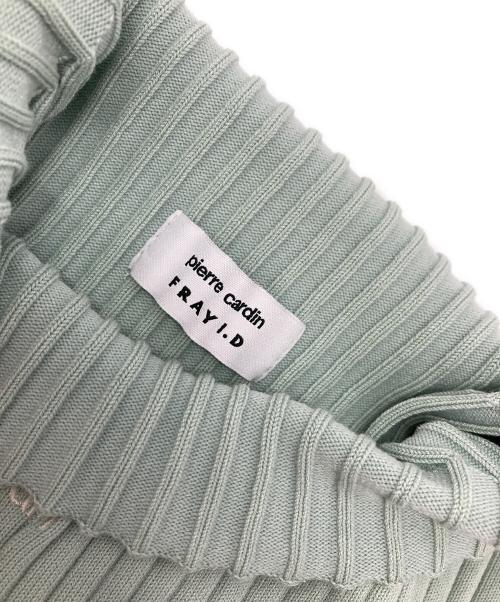 FRAY ID（フレイ アイディー）FRAY ID (フレイ アイディー) pierre cardin (ピエール・カルダン) ロゴ刺繍リブニットプルオーバー グリーン サイズ:FREEの古着・服飾アイテム