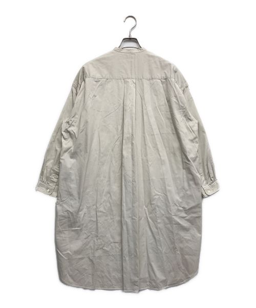 Gymphlex（ジムフレックス）Gymphlex (ジムフレックス) バンドカラーワンピース ホワイト サイズ:14の古着・服飾アイテム