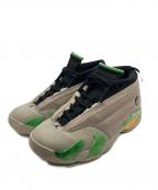 NIKE×Aleali Mayナイキ×アレイリ・メイ）の古着「AIR JORDAN 14 LOW」｜ベージュ×グリーン