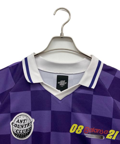 ANTI COUNTRY CLUB（アンタイ カントリー クラブ）ANTI COUNTRY CLUB (アンチカントリークラブ) balansa (バランサ) コラボゲームシャツ パープル サイズ:Lの古着・服飾アイテム