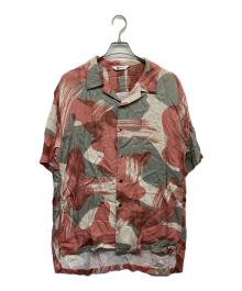 Soe（ソーイ）の古着「ピンクカモオープンカラーシャツ」｜グレー×ピンク