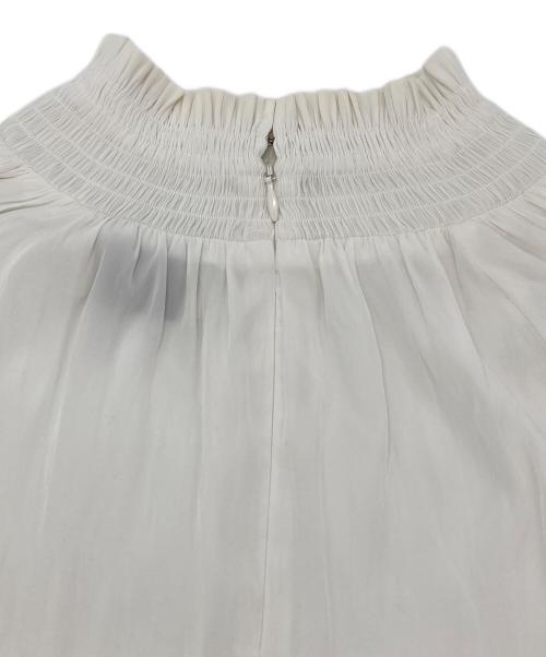 UNITED ARROWS TOKYO（ユナイテッドアローズトウキョウ）UNITED ARROWS TOKYO (ユナイテッドアローズトウキョウ) シャーリング ハイネック ブラウス ホワイト サイズ:Freeの古着・服飾アイテム