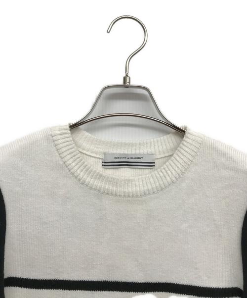 BORDERS at BALCONY（ボーダーズアットバルコニー）BORDERS at BALCONY (ボーダーズアットバルコニー) FLARE SLEEVE TOP ホワイト サイズ:38の古着・服飾アイテム