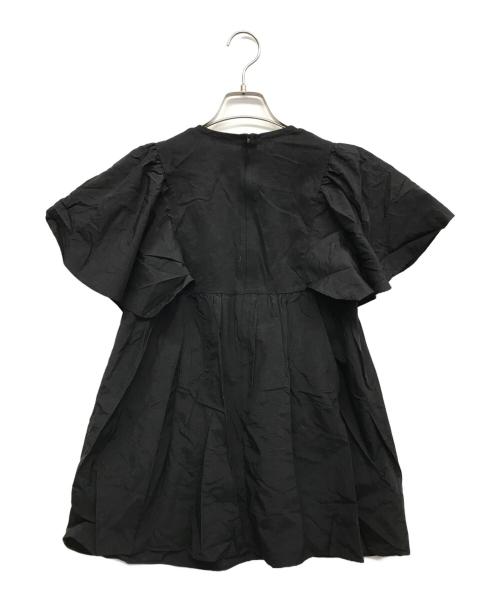 BORDERS at BALCONY（ボーダーズアットバルコニー）BORDERS AT BALCONY (ボーダーズアットバルコニー) DANSKIN (ダンスキン) 半袖ブラウス ブラック サイズ:38の古着・服飾アイテム