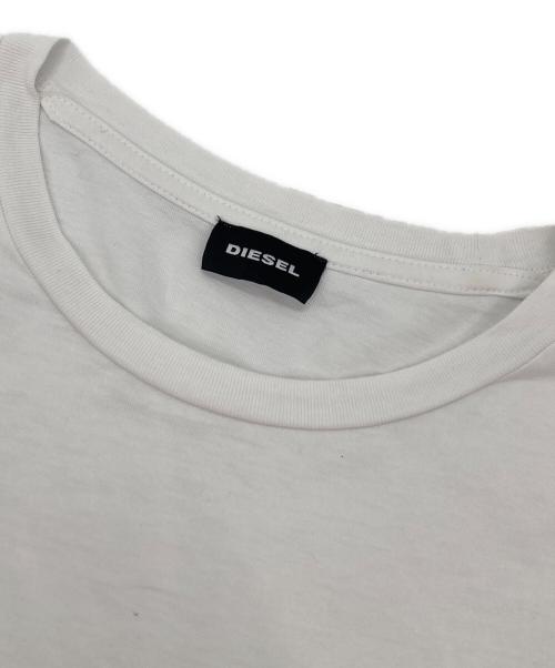 DIESEL（ディーゼル）DIESEL (ディーゼル) ポケット ロゴ刺繍 エンブロイダリーTシャツ ホワイト サイズ:Sの古着・服飾アイテム