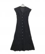 fiolilyフィオリリー）の古着「レースノースリーブワンピース」｜ブラック