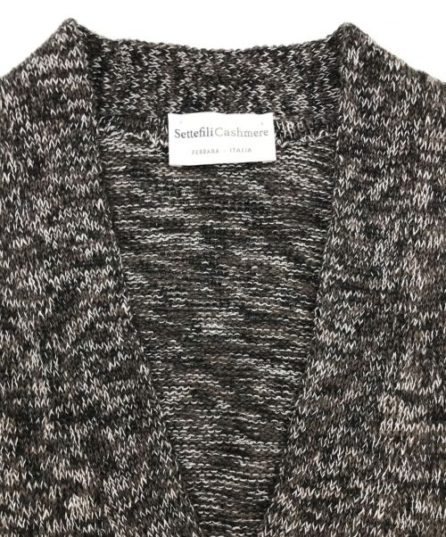Settefili Cashmere（セッテフィーリ カシミア）Settefili Cashmere (セッテフィーリ カシミア) リネンブレンドカーディガン ブラック サイズ:44の古着・服飾アイテム