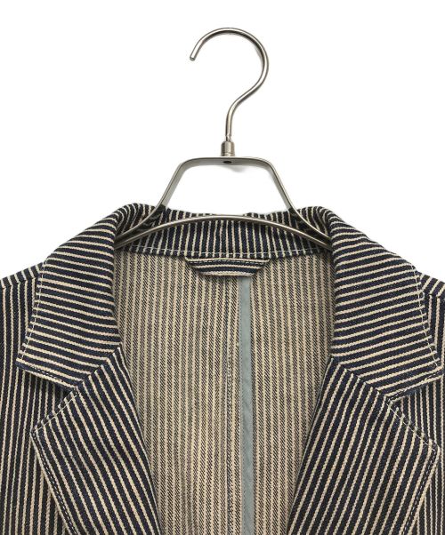 Ues（ウエス）UES (ウエス) ヒッコリーストライプテーラードジャケット インディゴ サイズ:2の古着・服飾アイテム