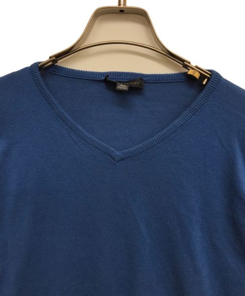 JOHN SMEDLEY（ジョンスメドレー）JOHN SMEDLEY (ジョンスメドレー) Vネックニット ブルー サイズ:XSの古着・服飾アイテム