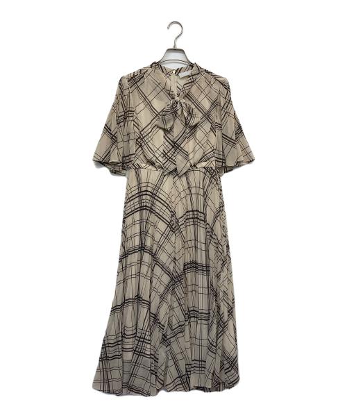 CELFORD（セルフォード）CELFORD (セルフォード) バリエーションプリーツワンピース ベージュ サイズ:36の古着・服飾アイテム