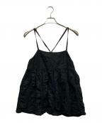 nest Robeネストローブ）の古着「シアサッカーコンビキャミブラウス」｜ブラック