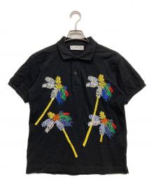TOGA VIRILIS（トーガ ビリリース）の古着「EMBROIDERY POLO SHIRT」｜ブラック
