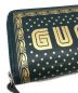 中古・古着 GUCCI (グッチ) セガスター GUCCY プリント ラウンドファスナー グリーン：13000円