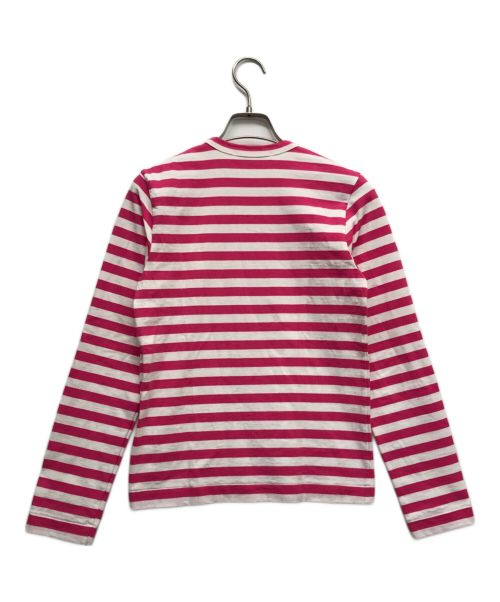 COMME des GARCONS（コムデギャルソン）COMME des GARCONS (コムデギャルソン) ボーダーカットソー ピンク サイズ:XSの古着・服飾アイテム